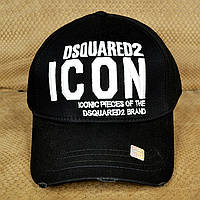 Женская Бейсболка Dsquared2 ICON Кепка черная Дискваред 100% Коттон Турция Модная Молодежная Брендовая