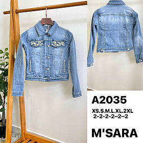 Куртка джинсова жіноча оптом, XS-2XL рр., арт. Si-A2035