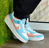 Женские Кроссовки Nike Air Force Shadow Multicolored Найк Аир Форс Цветные 36,37,38,39,40,41 размеры