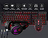 Ігровий дротовий набір 4 в 1 клавіатура + навушники + мишка + килимок KIT GAMER K59 (8849), фото 5