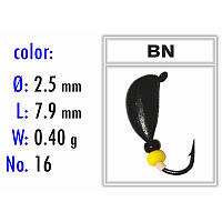 Мормышка Bravo Fishing 2025-BN-B Рижский банан с ушком крашеная 2,5 мм 0,40 гр. BN-B кошачий глаз