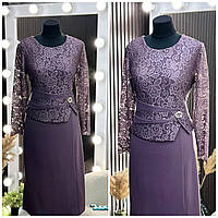 Стильна жіноча сукня, тканина "Дайвінг" 52, 54, 56, 58, 60 розмір 52
