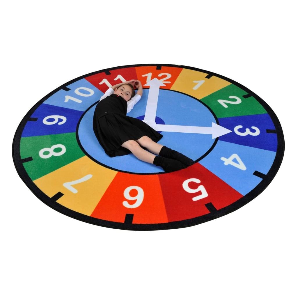 Мат навчальний Годинник 160х160х2 см, фото 1