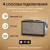 Музыкальные колонки для улицы OneDer BT/TF/USB/AUX 40 Вт, Портативная колонка блютуз с ручкой