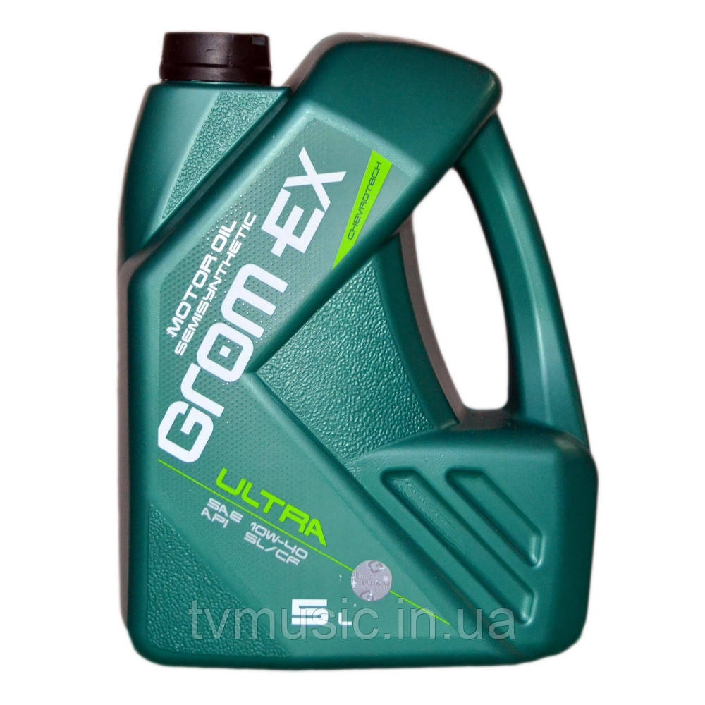 Олива моторна Grom Ex 10W40 Ultra 5 літрів, фото 1