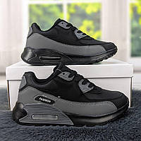 Кросівки жіночі чорні з сірим демісезонні FDEK 4372