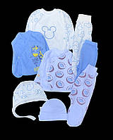 Гарний набір одягу для новонароджених хлопчиків, якісний одяг для немовлят літо, зріст 56 см, бавовна
