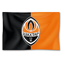 Прапор футбольної команди «Шахтар» спортивний 1350*900 мм, штучний шовк / Прапор ФК прошитий з кишенею