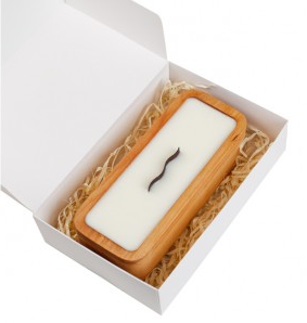 Прямокутна ароматична свічка у подарунковій упаковці Аромасвіча для закоханих на свята подарунок