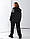 Костюм спортивний жіночий класичний прогулянковий на блискавці з капюшоном контрастні вставки розміри батал, фото 6