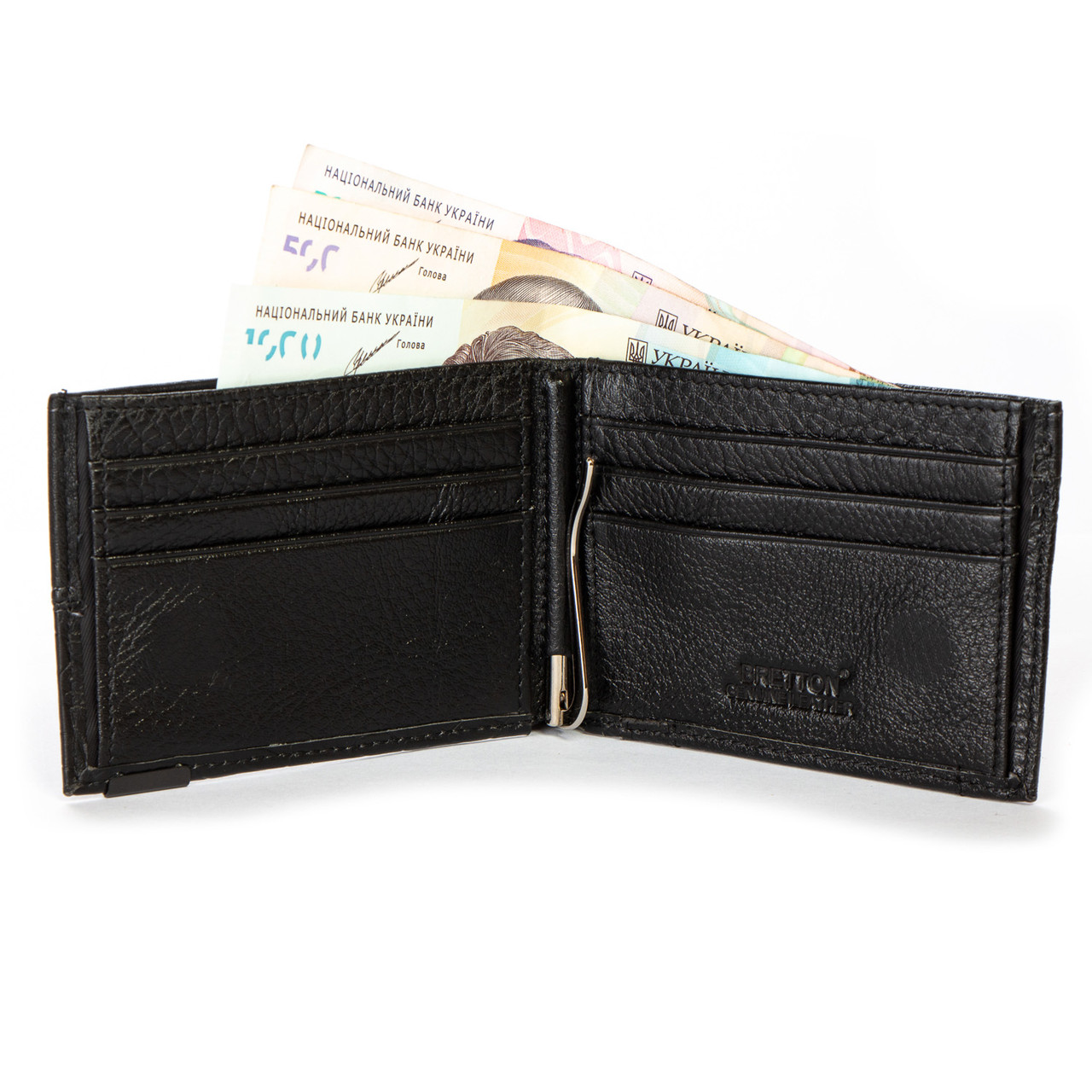 Чоловічий шкіряний BE гаманець на магніті із затискачем для банкнот BRETTON (гуртом/роздріб)