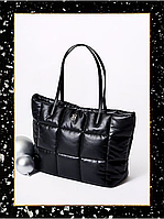 Стильная сумка-шопер Victoria's Secret Quilted Tote Bag Black