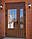 Двері вхідні пластикові ламіновані з натискним гарнітуром та замком Rehau 60, фото 8
