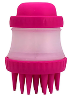Щетка для мытья животных Cleaning Device Щетка с силиконовыми ворсинками для купания и массажа Розовый