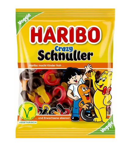 Haribo Crazy Schnuller Veggie 175g 1/16, фото 1