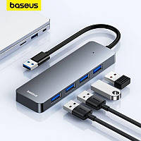 USB хаб Baseus BS-OH080 на 4 порта USB 3.0 Silver