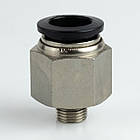 Фітинг пневматичний APC 12-G01 прямий під шланг D12, різьблення G1/8" BSP