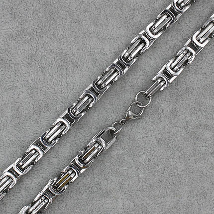 Цепь мужская массивная Steel Rage от Stainless Steel из медицинской стали длина 55 см ширина 5 мм цвет серебро, фото 2