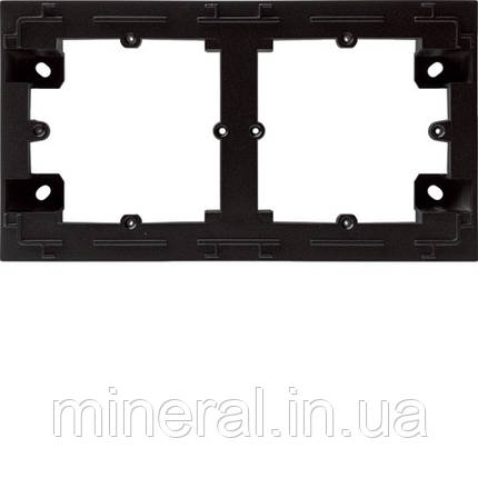 Адаптер з/у 2Х, Lumina-Intens, чорний, Hager, (WL5823), фото 1
