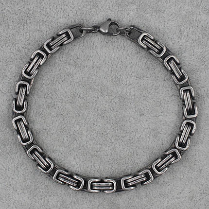 Браслет Steel Rage графитовый из нержавеющей медицинской стали от Stainless Steel 316L длина 22 см ширина 8 мм, фото 1