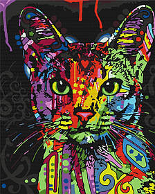 Картина за номерами "Абісинська кішка", в термопакеті 40*50см, ТМ Brushme, Україна