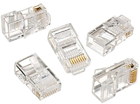 Коннектор RJ 45 cat.5e UTP 8P8C Штекер RJ-45 для интернет кабеля Джек RJ 45 для обжима витой пары 10 штук