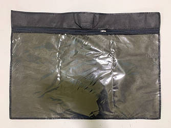 Упаковка для подушки, домашнього текстилю (50х70 см, посилена ручка, ПВХ 90, чорна, 10 шт/упаковка)