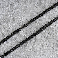 Цепь мужская черная Steel Rage от Stainless Steel из медицинской нержавеющей стали длина 60 см ширина 5 мм