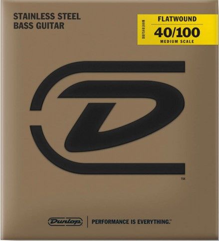 Струни для бас-гітари Dunlop DBFS40100M MD Scale Flatwound Stainless Steel, фото 1