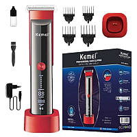 Акумуляторна машинка Kemei для стриження волосся бездротова машинка-тример для догляду за бородою KM-5016