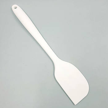 Силіконова лопатка суцільна біла (середня)