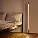 Стильний підлоговий дерев'яний світильник торшер каркас із металу 1200 мм Vezha Metal Прозорий лак Simpler, фото 7