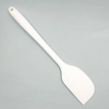 Силіконова лопатка суцільна біла (велика)