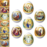 Етикетки ТЕРМО для великодніх яєць "Біблійна"