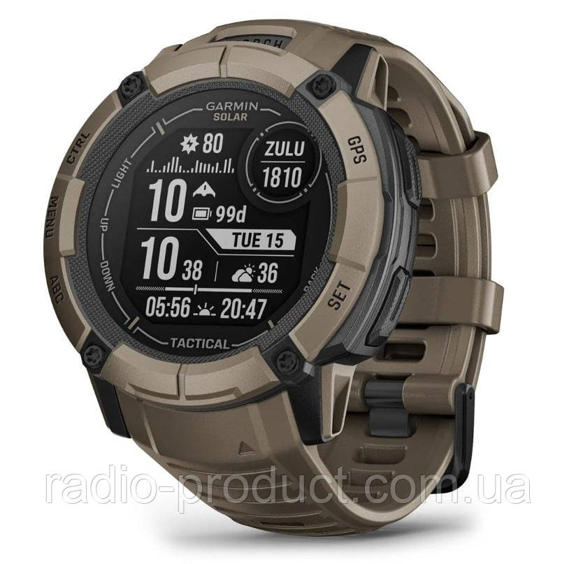 Смарт-годинник Garmin Instinct 2X Solar Tactical Coyote Tan (010-02805-64)