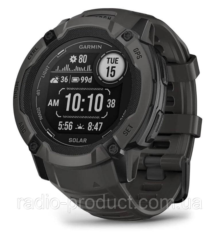 Смарт-годинник Garmin Instinct 2X Solar Graphite (010-02805-24)