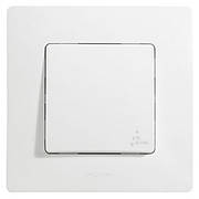 МЕХАНІЗМ ПРОХІДНОГО 1-КЛАВІШНОГО ПЕРЕМИКАЧА IP44 672200 БІЛИЙ LEGRAND ETIKA