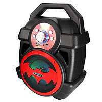 Колонка бумбокс Boombox Бэтмен акустическая портативная Bluetooth Чёрно-красная