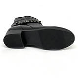 Черевики низькі чорні жіночі шкіряні на байці демісезон з блискавкою Zlett 9206 байка розмір 35, фото 9