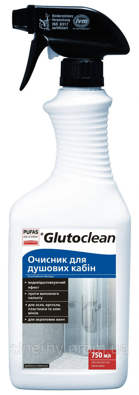 Очисник душових кабін Glutoclean, 750 мл