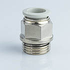 Фітинг пневматичний APC 12-G04, сірий прямий під шланг D12, різьблення G1/2" BSP
