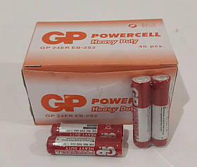 Батарейка GP POWERCELL 1.5V, ЦІНА ЗА ПЗ. 40ШТ, 24ER-S2 сольова, R03, AAA, кор. 8*5*4см