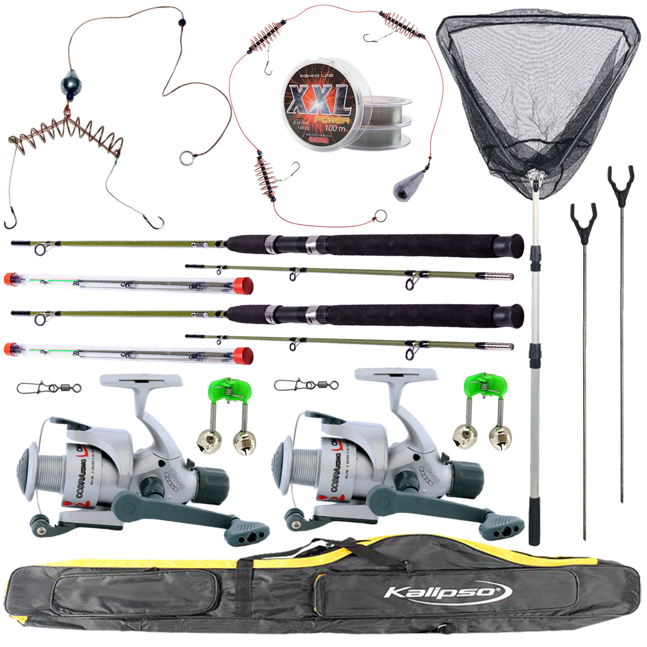 Набір Фідерний 2.1м. "Короп-карась" в чохлі 130см. Готовий до використання, фото 1