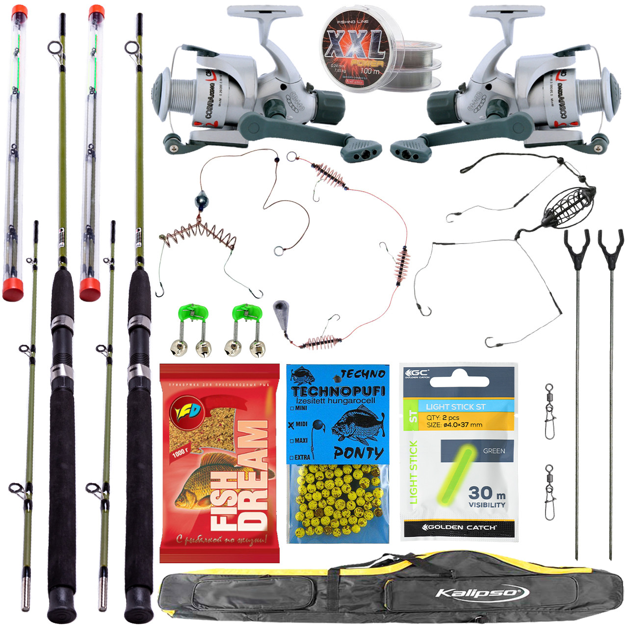 Набір Фідерний 2.4м. Готовий до використання, в чохлі, фото 1