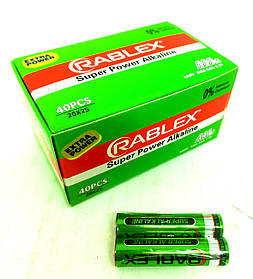 Батарейки Rablex LR03, ААА, ЦІНА ЗА ПЗ. 40ШТ, в кор.