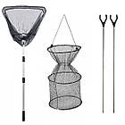 Набір Фідерний 2.4м. з Повною комплектацією на 2 фідера +в чохлі. з садком та підсаком, фото 4
