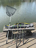 Фідерний готовий рибальський набір 2.4 м на 2 вудки для лову мирної риби, рибальський комплект на подарунок