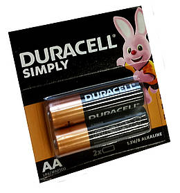 Батарейки, Duracell LR6, AA ЦІНА ЗА ПЗ. 2ШТ 20/мультикарта