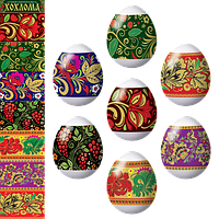 Етикетки ТЕРМО для великодніх яєць "Хохлома"