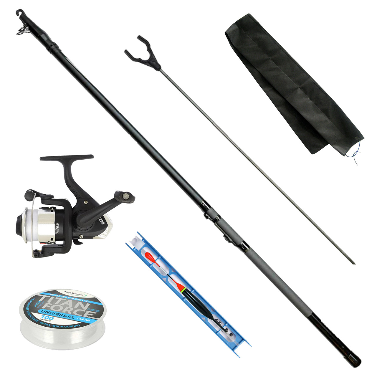 Набір Поплавцевий Вудка (4 м) + Котушка + Підставка + Чохол + волосінь 100 м., фото 1